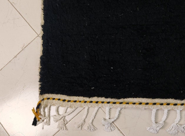 Beni ourain rug,Moroccan rug,handmade rug,custom berber rug,bohemian rug,tribal rug,handwoven rug,large rug,black and yellow rug,moroccan rag,colorful rug,small rug,wool moroccan rug