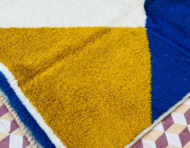 Beni Ourain Rug,Moroccan rug,Custom Rug,Beniourain Rug,Handmade Rug,Wool Rug,Winter Rug,Housewarming Gift,House Gift Rug,Afrikesh Rug,Area Rug,White and Blue Rug,Striped Berber Rug